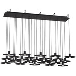 Eaves Linear Chandelier - Nightshade Black / Clear