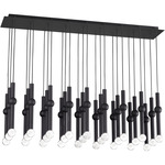 Guyed Linear Chandelier - Nightshade Black