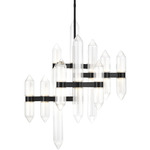 Langston Chandelier - Plated Dark Bronze / Clear