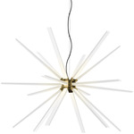 Photon Chandelier - Aged Brass / Clear