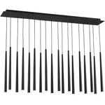 Pylon Linear Chandelier - Nightshade Black / Clear