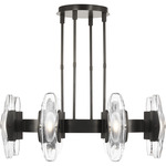 Wythe Chandelier - Plated Dark Bronze / Clear