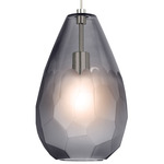 Briolette Grande Pendant - Satin Nickel / Smoke