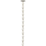Collier Pendant Chandelier - Polished Nickel / Clear