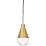 Cupola Pendant - Natural Brass / Clear