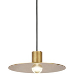 Eaves Pendant - Natural Brass / Clear