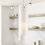 Echo Grande Pendant - Satin Nickel / Clear