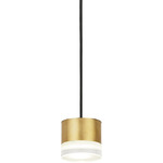 Gable Pendant - Natural Brass / Clear