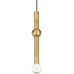 Guyed Pendant - Natural Brass / Clear