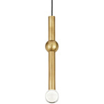 Guyed Pendant - Natural Brass / Clear