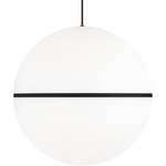 Hanea Pendant - Nightshade Black / White