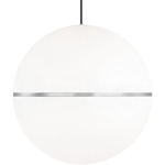 Hanea Pendant - Chrome / White