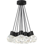 Kira Multi-Light Pendant - Black / Black Cord