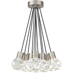 Kira Multi-Light Pendant - Satin Nickel / Black Cord