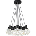 Kira Multi-Light Pendant - Black / Gray Cord