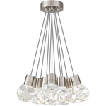 Kira Multi-Light Pendant - Satin Nickel / Gray Cord