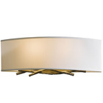 Brindille Horizontal Wall Sconce - Dark Smoke / Natural Anna