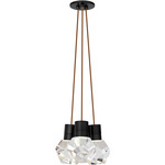 Kira Multi-Light Pendant - Black / Copper Cord