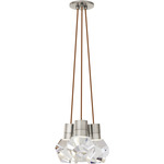 Kira Multi-Light Pendant - Satin Nickel / Copper Cord