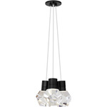 Kira Multi-Light Pendant - Black / White Cord