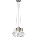 Kira Multi-Light Pendant - Satin Nickel / White Cord