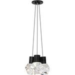 Kira Multi-Light Pendant - Black / Gray Cord