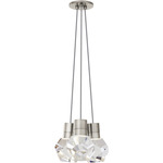 Kira Multi-Light Pendant - Satin Nickel / Gray Cord