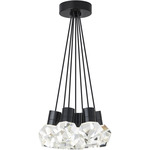 Kira Multi-Light Pendant - Black / Black Cord