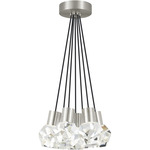 Kira Multi-Light Pendant - Satin Nickel / Black Cord