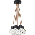 Kira Multi-Light Pendant - Black / Copper Cord