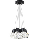 Kira Multi-Light Pendant - Black / White Cord