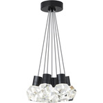 Kira Multi-Light Pendant - Black / Gray Cord