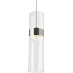 Manette Pendant - Satin Nickel / Clear