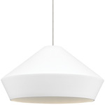 Brummel Monopoint Pendant - Chrome / White