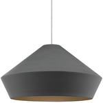 Brummel Monopoint Pendant - Chrome / Charcoal Gray