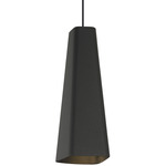 Rhonan Monopoint Pendant - Antique Bronze / Textured Black / Black