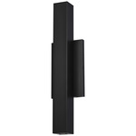 Chara Square Outdoor Wall Sconce - Black / Frosted