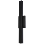 Chara Square Outdoor Wall Sconce - Black / Frosted