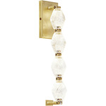 Collier 40 Wall Sconce - Natural Brass / Clear