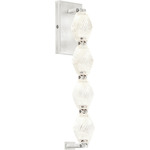 Collier 15 Wall Sconce - Polished Nickel / Clear