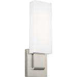 Kisdon Wall Sconce - Polished Nickel / White