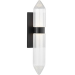 Langston Wall Sconce - Plated Dark Bronze / Clear