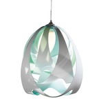 Goccia Pendant - Chrome / Aqua