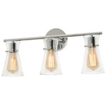 Amanda Bathroom Vanity Light - Polished Chrome / Clear