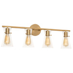 Amanda Bathroom Vanity Light - Satin Brass / Clear