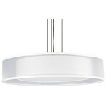 Cortez Color Select Pendant - Satin Nickel / White