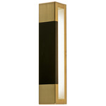 Post Wall Sconce - Satin Brass / White