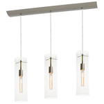 View Linear Multi Light Pendant - Satin Nickel / Clear