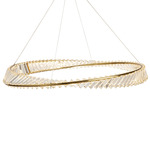 Stella Pendant - Brushed Brass / Crystal