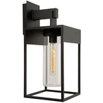 Weybridge Outdoor Wall Light - Matte Black / Clear